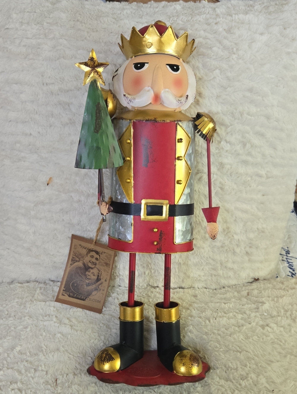 Holiday King Nutcracker Figurine - Red, Gold
